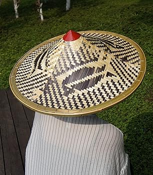 xihexi Chinese Bamboo Hat Oriental Asian Japanese Garden